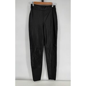 Meshki Faux Leather Black Leggings‎ High Waist Pants Women's Fashion Style Sz s
